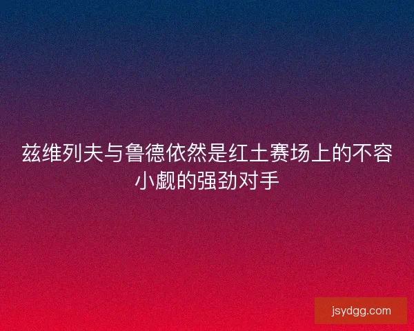 兹维列夫与鲁德依然是红土赛场上的不容小觑的强劲对手