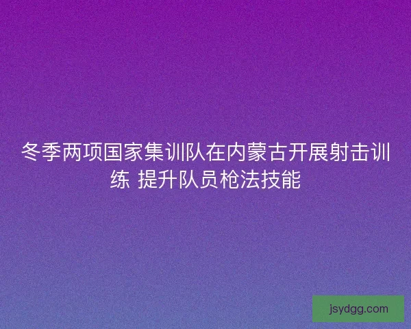 冬季两项国家集训队在内蒙古开展射击训练 提升队员枪法技能